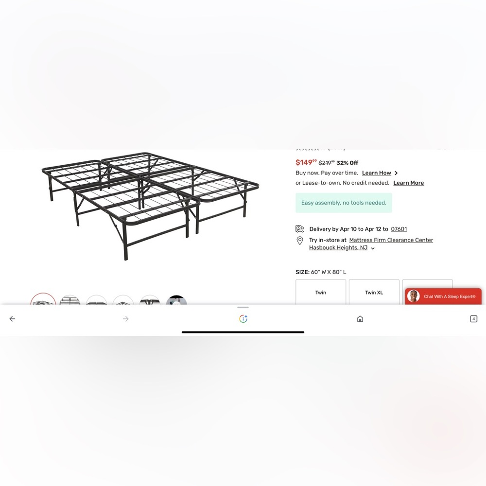 Queen Size Metal Platform Frame